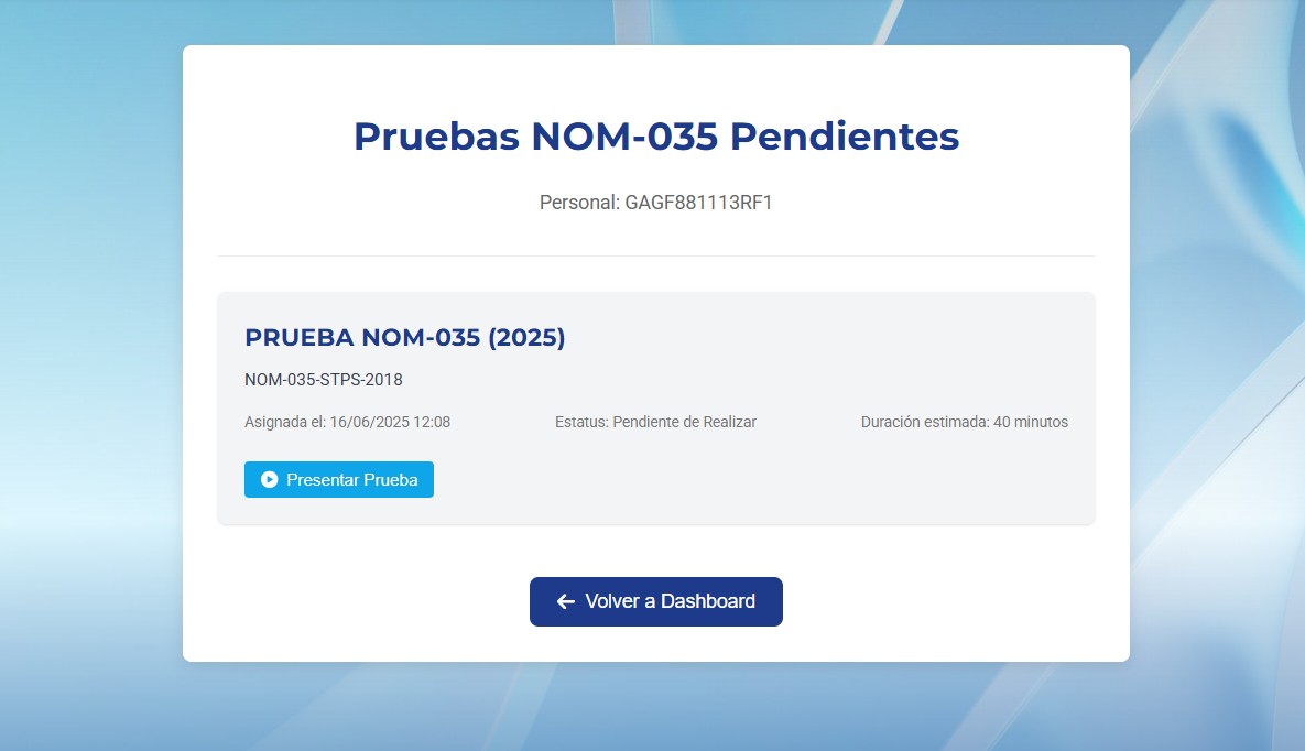 Vista General de Cumplimiento NOM-035